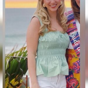 STAUD#M Mint Green Sleeveless Top